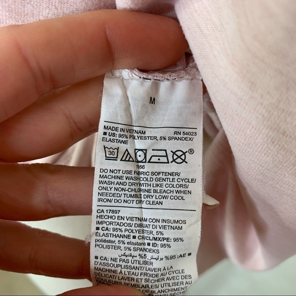 Old Navy pale pink long sleeve waist tie knit top M 3167 - Picture 7 of 8